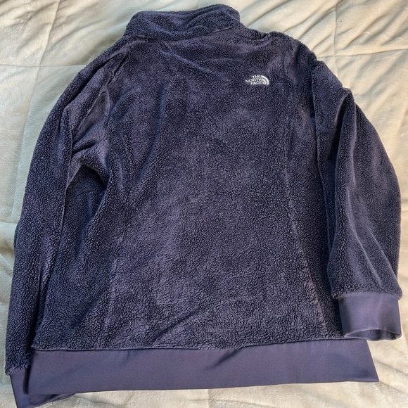North Face Teddy Fleece Jacket Womens Large Purple Zip Up Ladies Osito - Picture 2 of 4